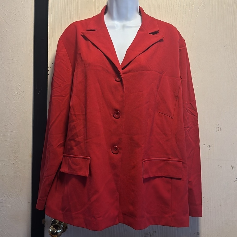 Danny Nicole Red Blazer - Women's Plus Size 18W - Classic Statement Piece - Picture 8 of 12